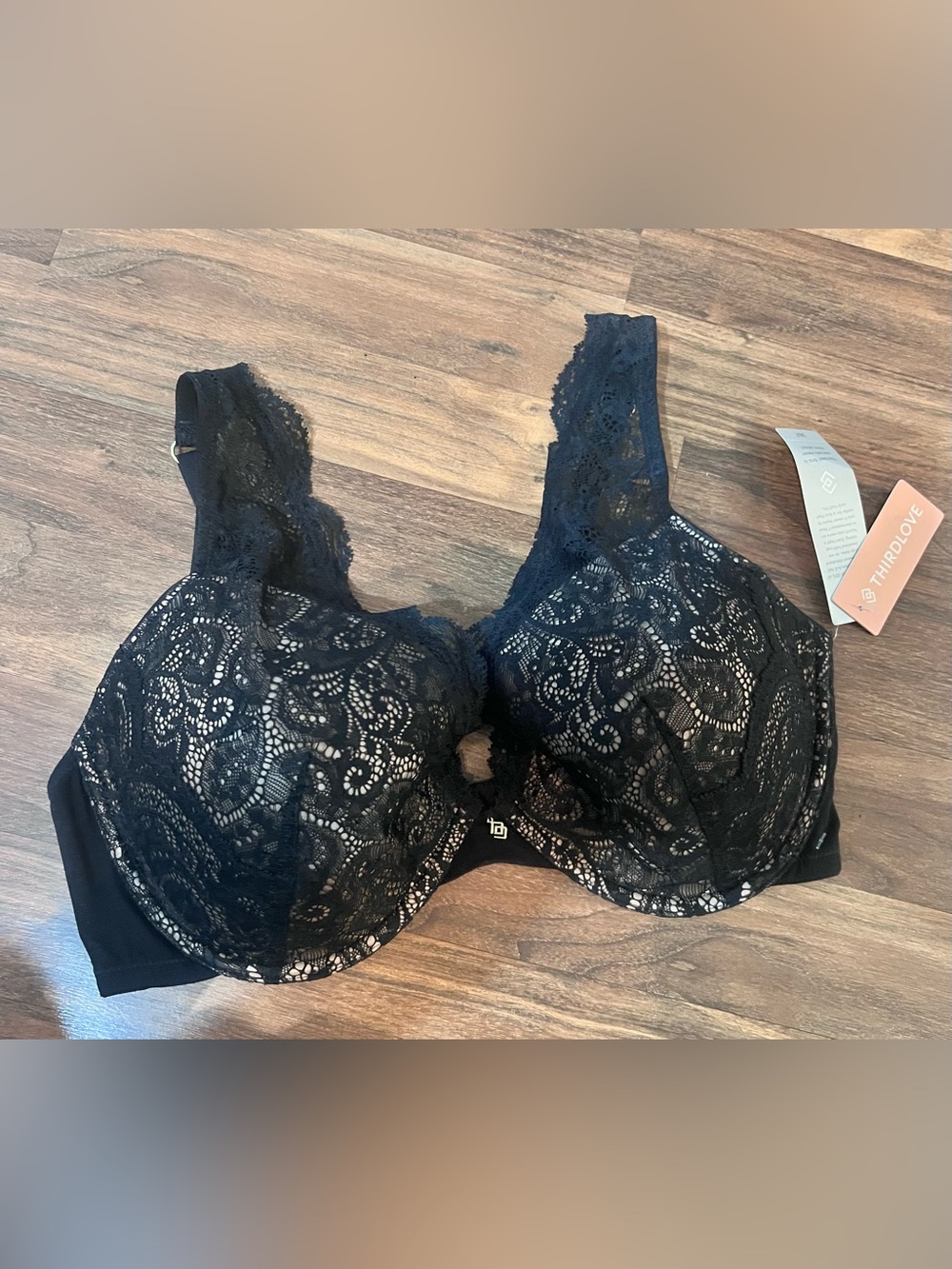 ThirdLove Black Lace Underwire Bra